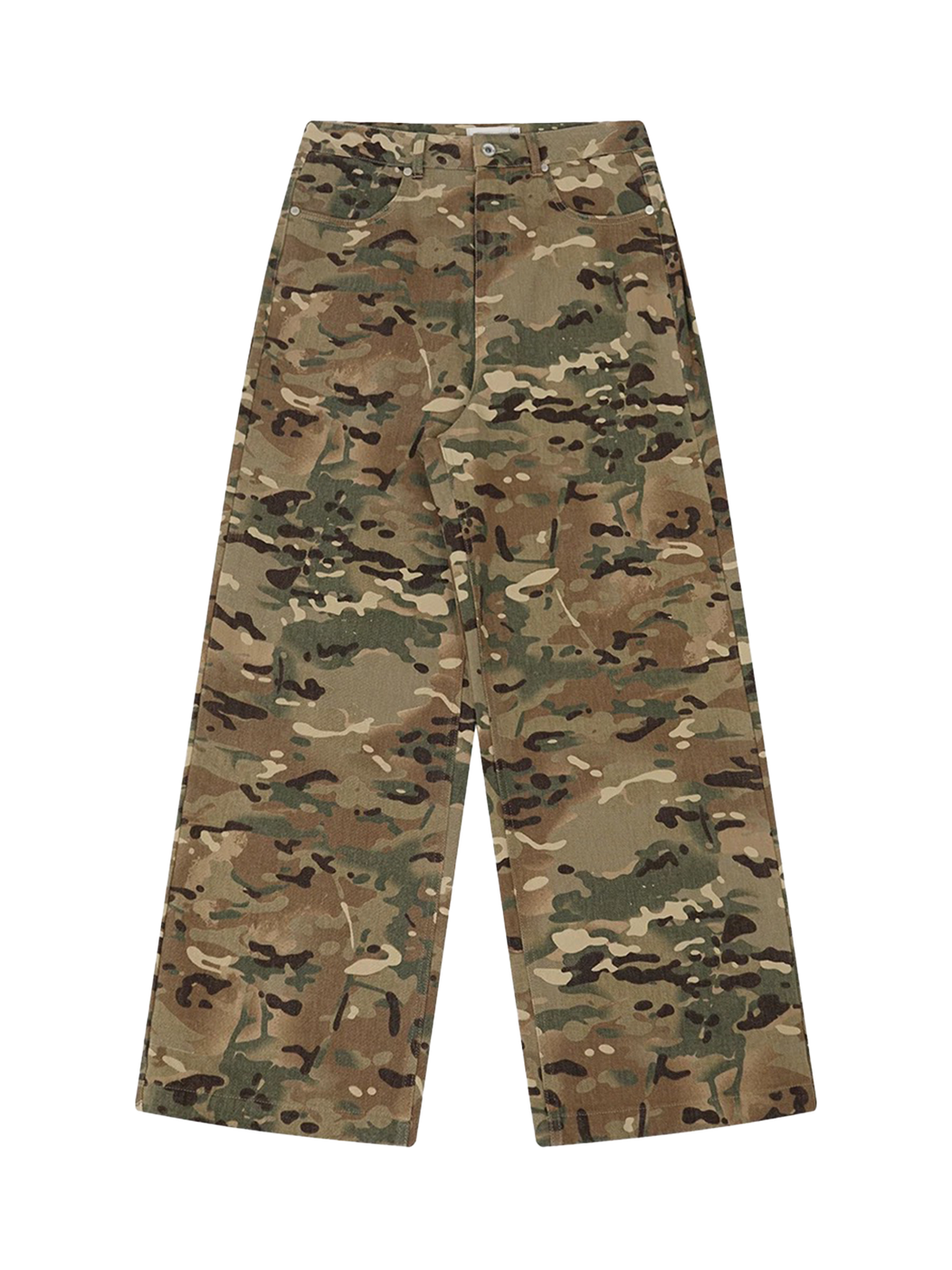 Low Profile Straight Pants – Camo Green