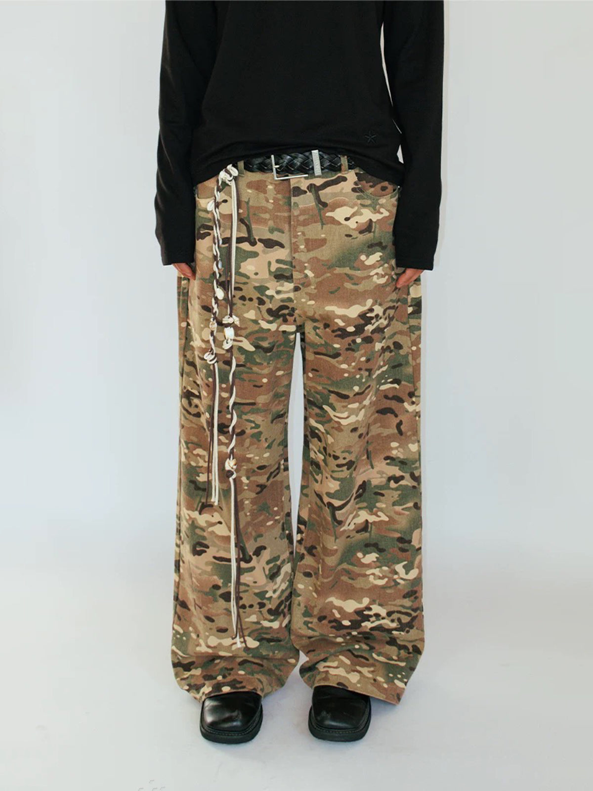 Low Profile Straight Pants – Camo Green