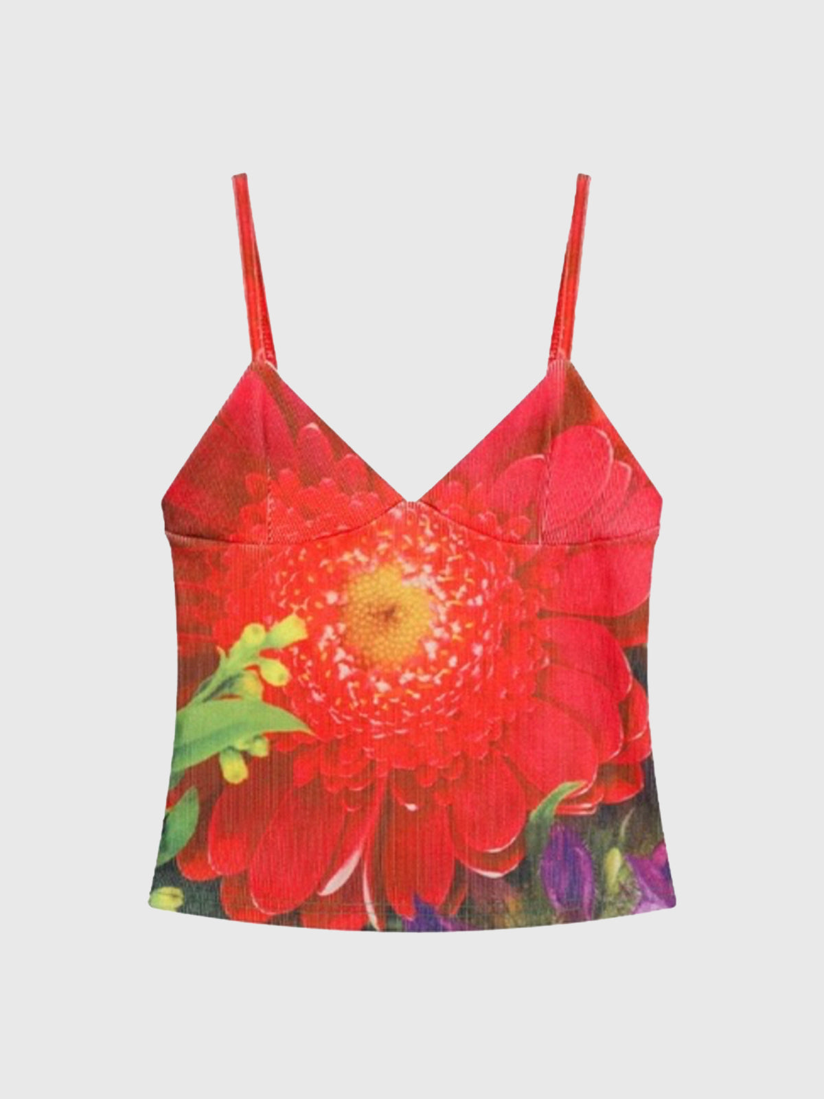Heat Bloom Mesh Cami – Burning Red