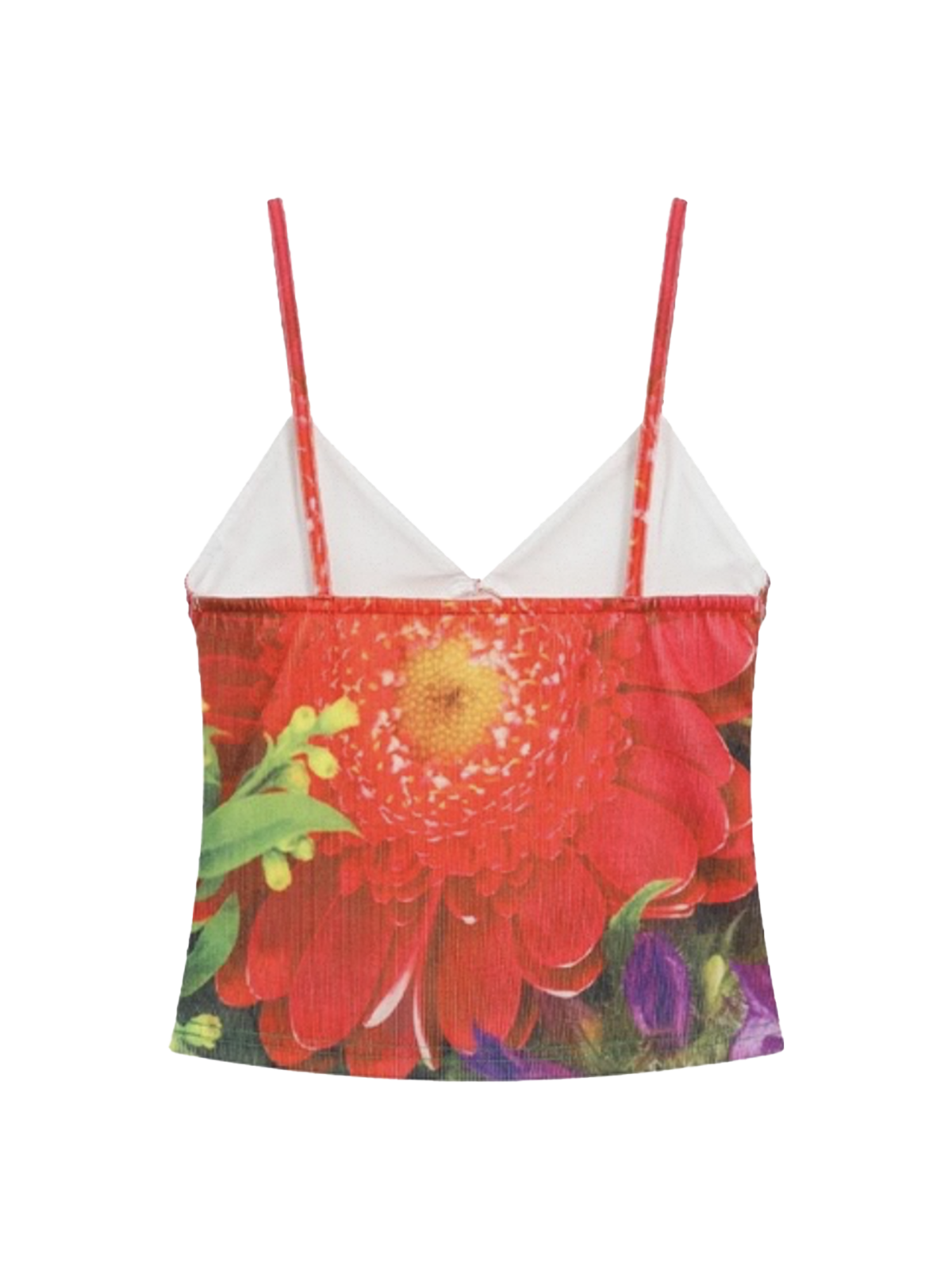 Heat Bloom Mesh Cami – Burning Red