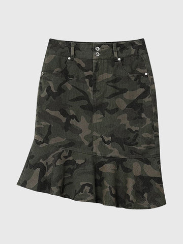 Out of Formation Mini Skirt – Camo Green