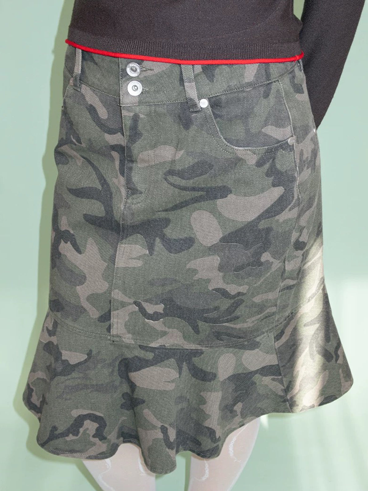 Out of Formation Mini Skirt – Camo Green