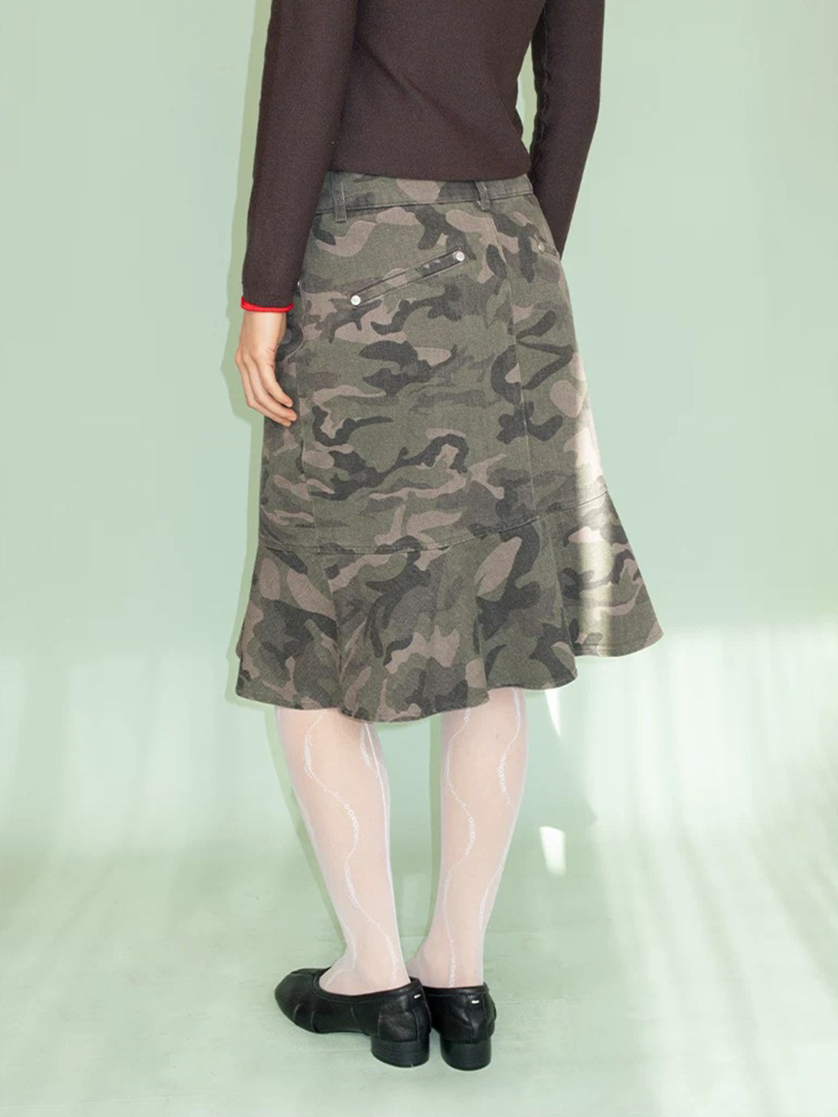 Out of Formation Mini Skirt – Camo Green