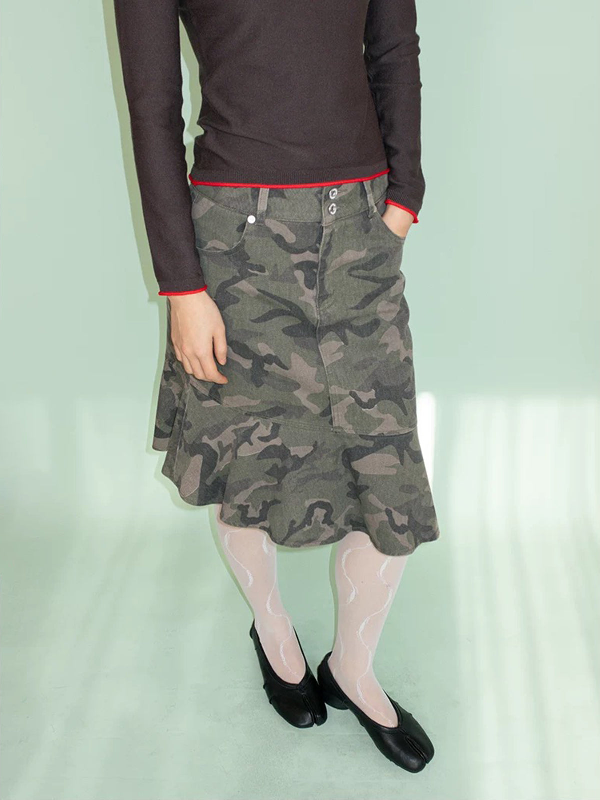 Out of Formation Mini Skirt – Camo Green