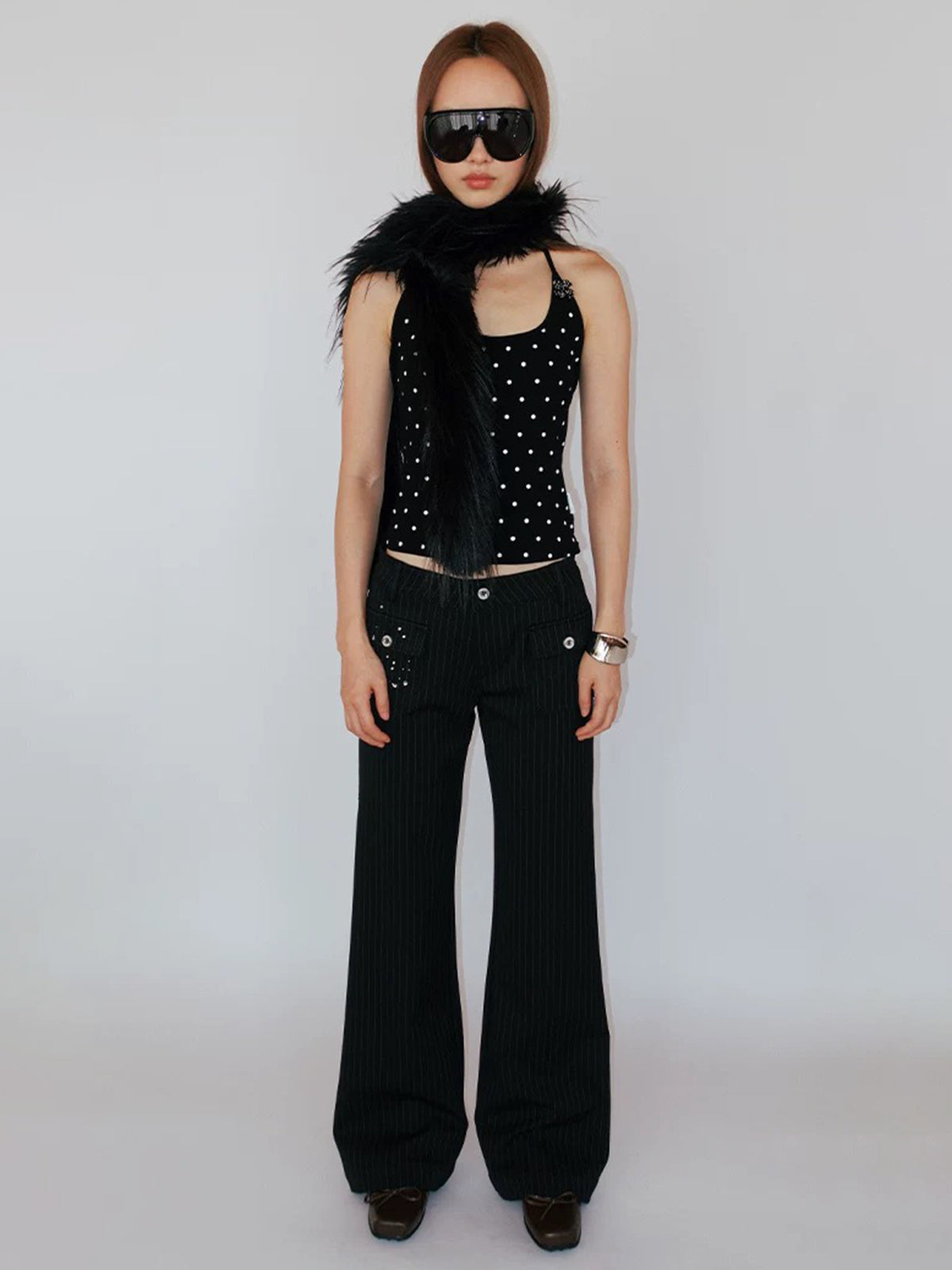 No Detour Suit Pants – Black Stripe
