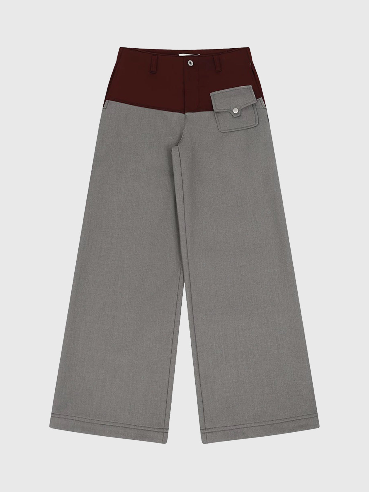 Clock Still Running Wide Suit Pants – Grey Rose