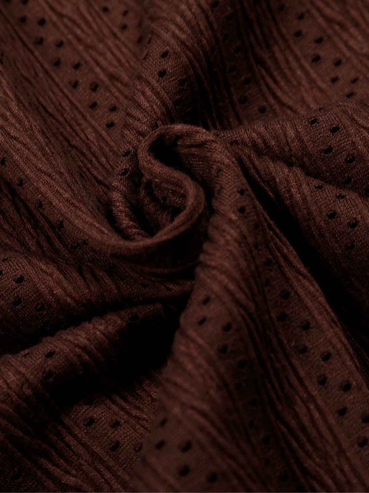 Co-ed Dorm Baggy Sheer Shirt - Brown