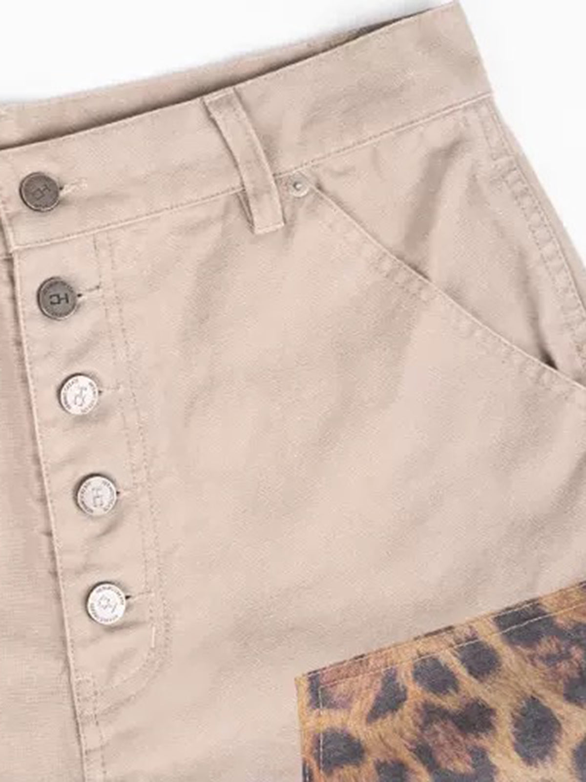 Brick Lane Straight Leopard Pants - Pink