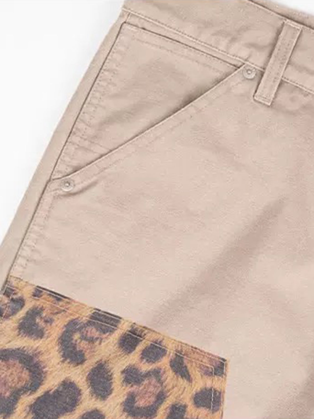 Brick Lane Straight Leopard Pants - Pink