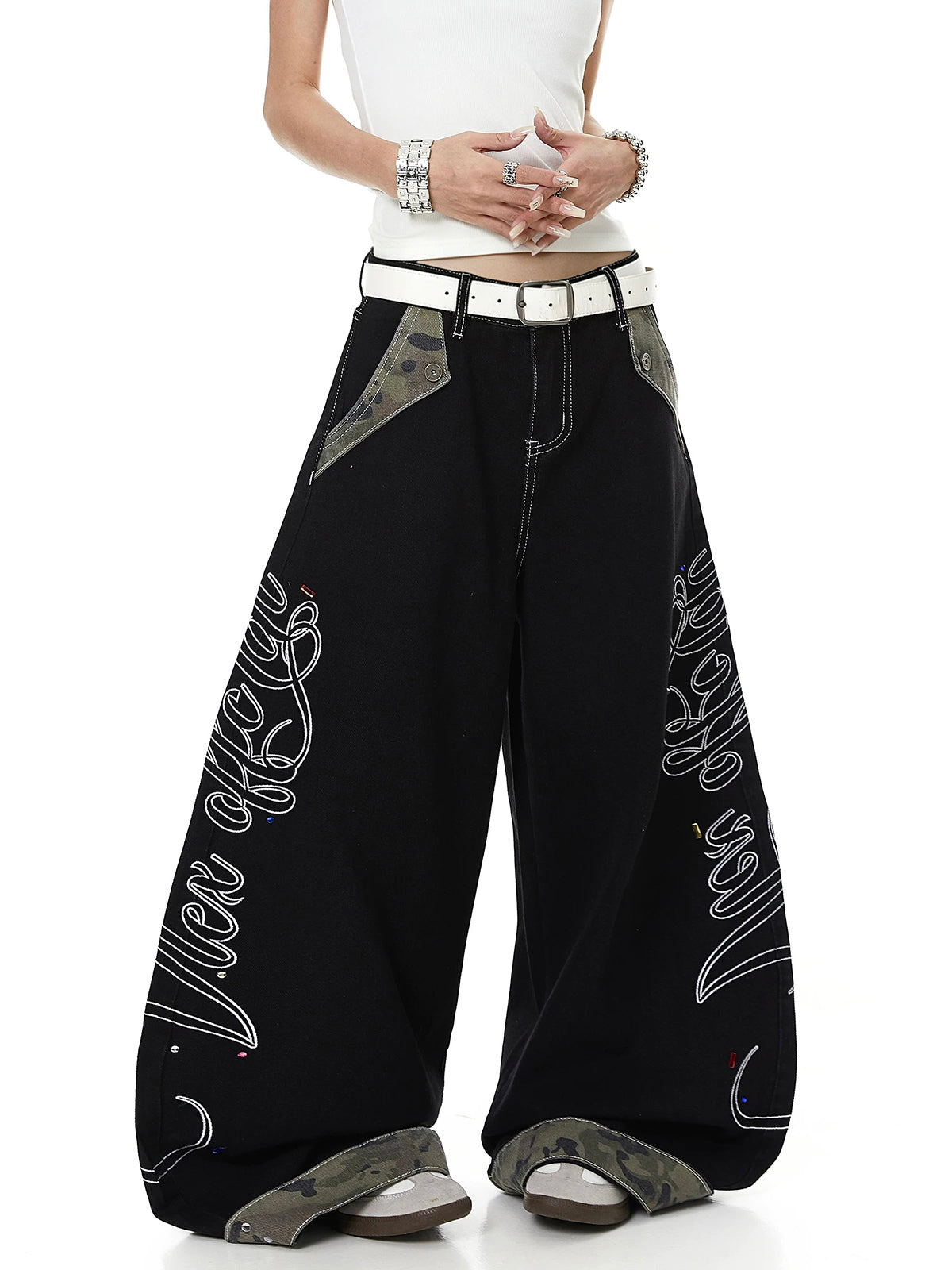 Brick Lane Wide-leg Pants - Black