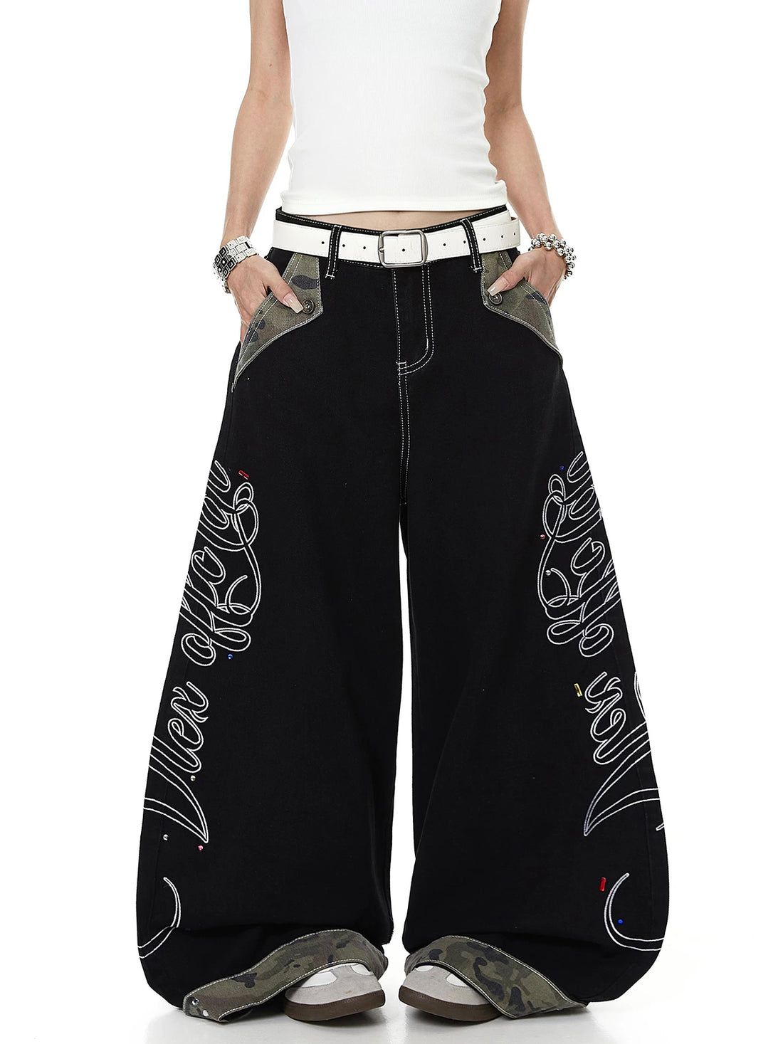 Brick Lane Wide-leg Pants - Black