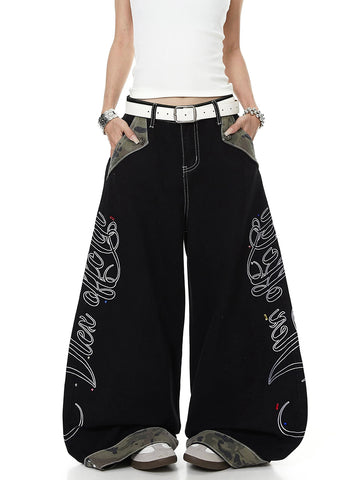 Brick Lane Wide-leg Pants - Black