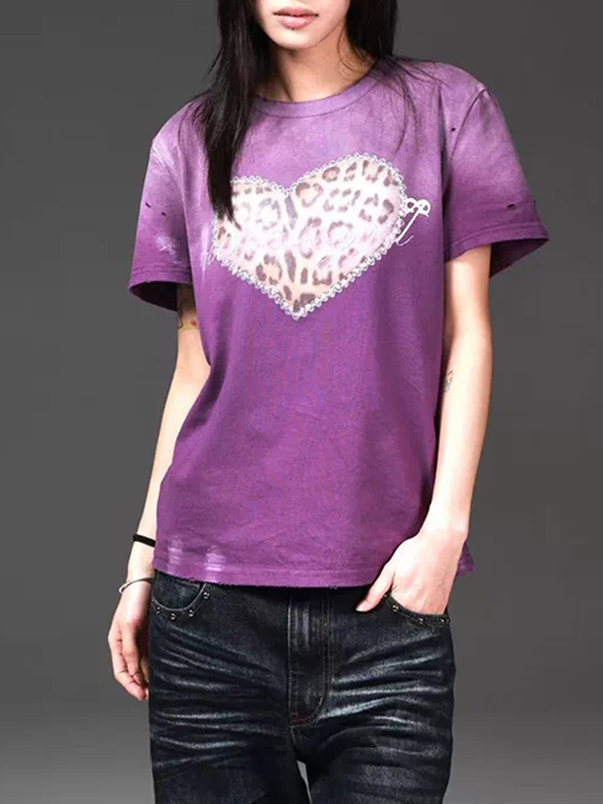 Brick Lane Skimming T-Shirt - Purple