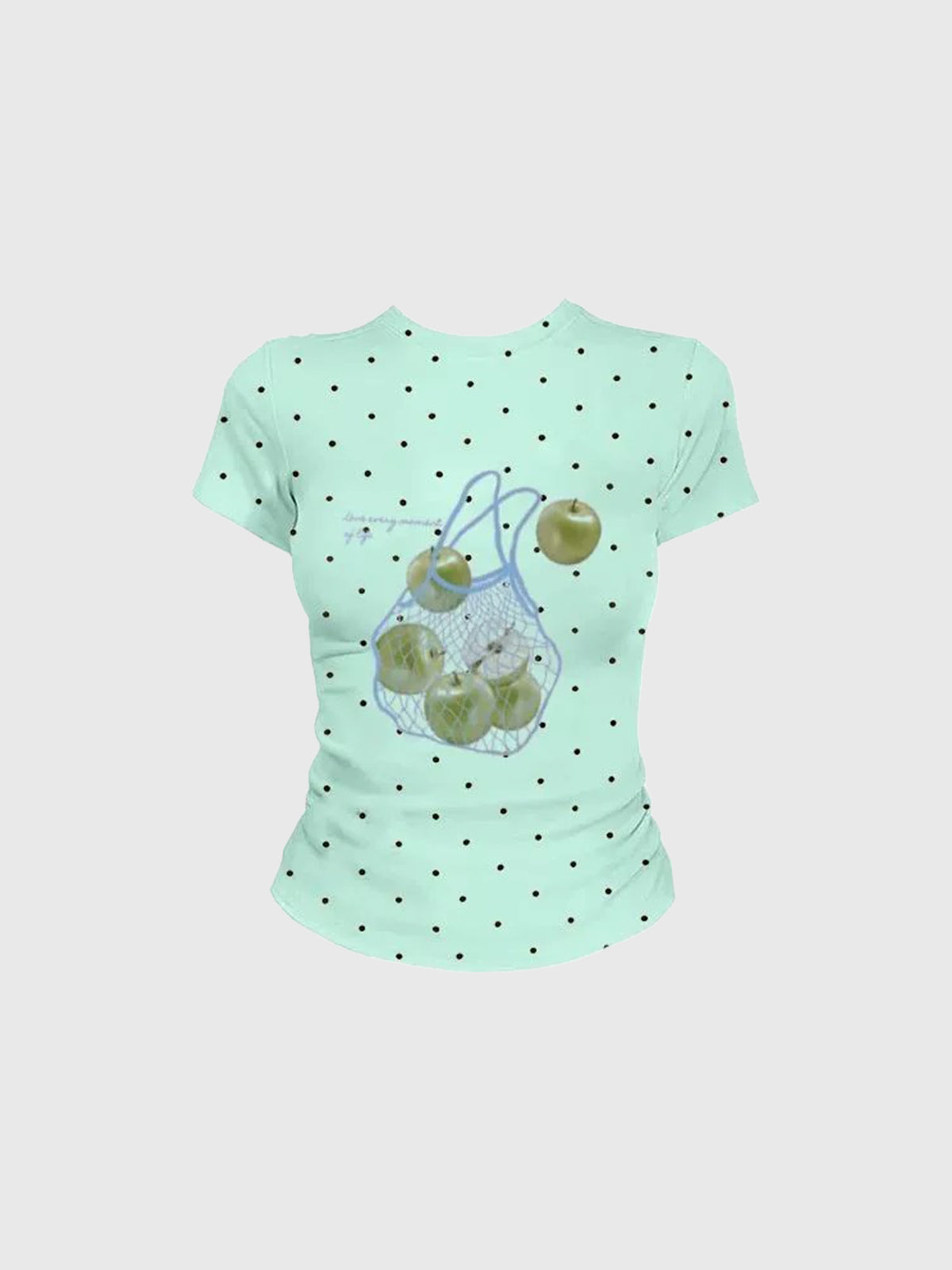 Brick Lane Skimming Dot Apple T-Shirt - Mint
