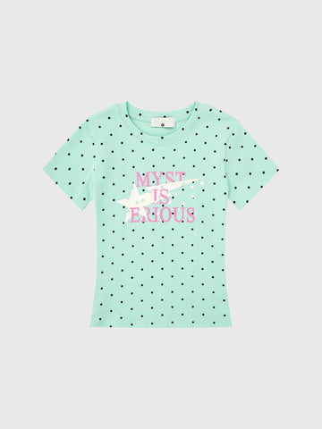 Brick Lane Skimming Dot T-Shirt - Mint