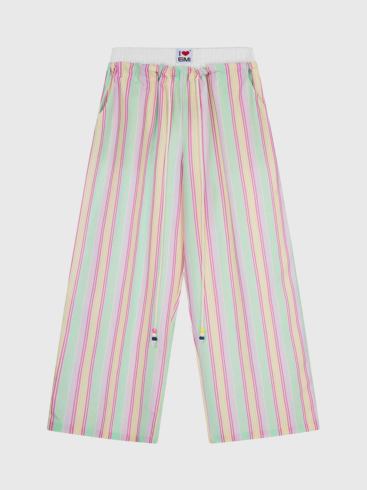 Brick Lane Wide-leg Check Pants - Pink