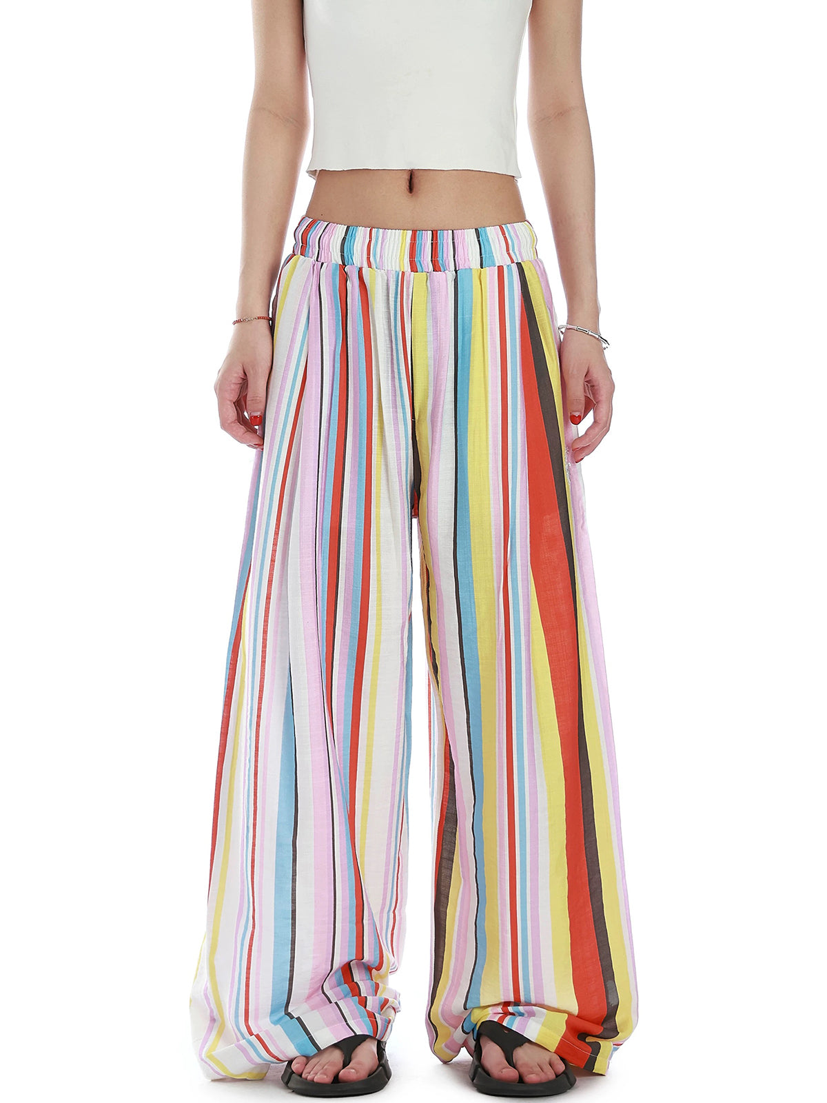 Brick Lane Wide-leg Check Pants - Multi