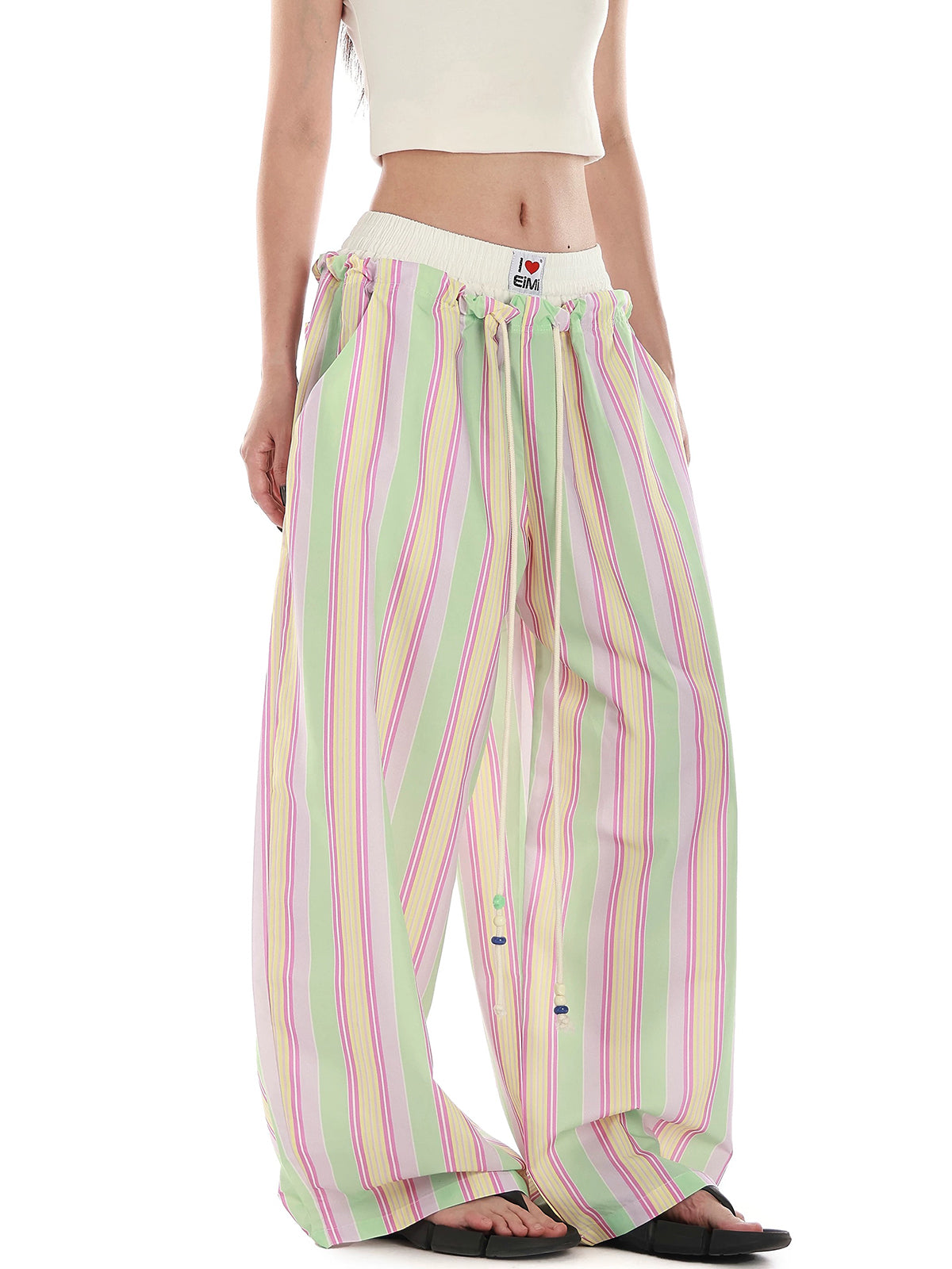Brick Lane Wide-leg Check Pants - Multi