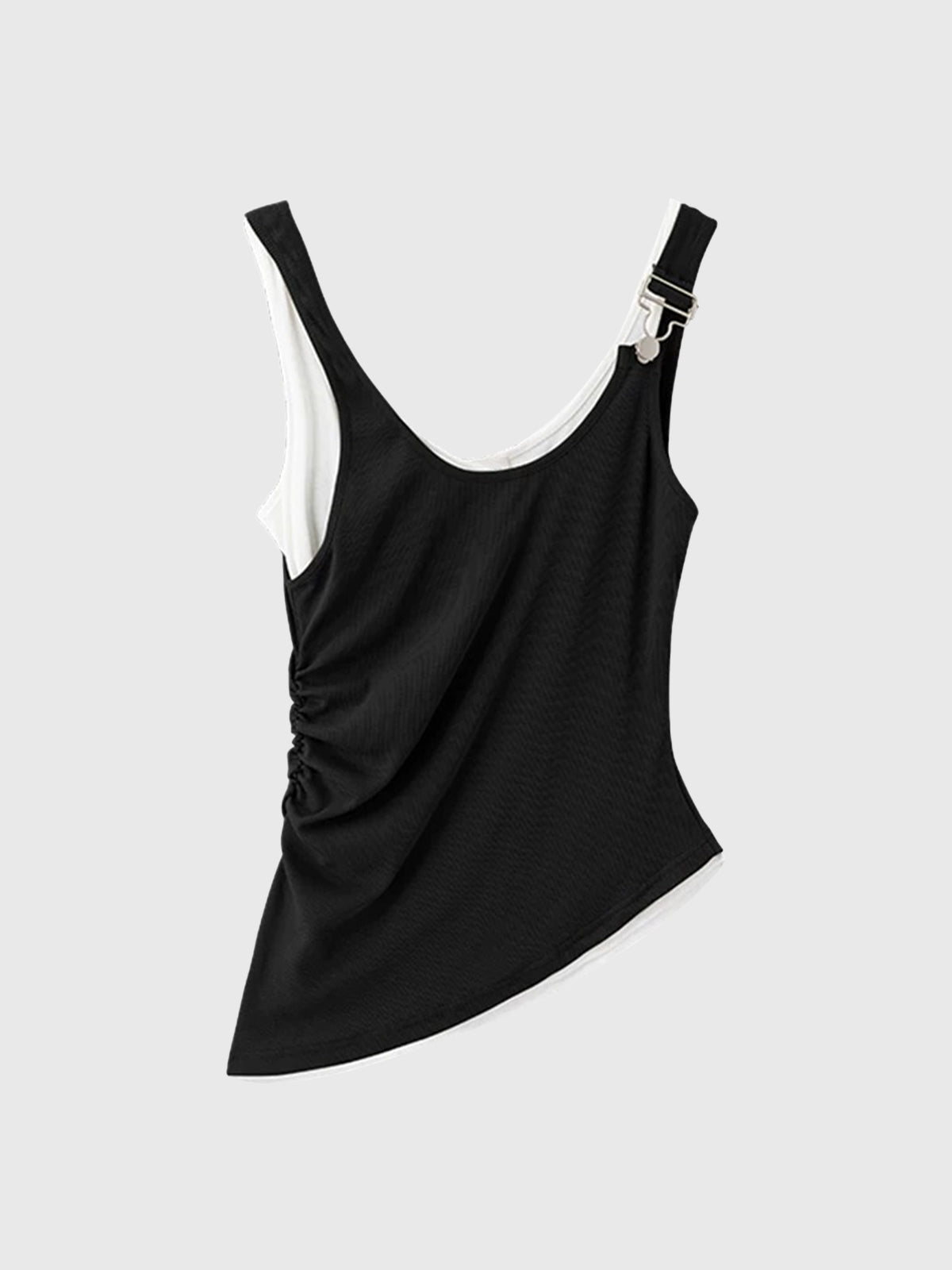 Split Decision Layered Tank – Black White