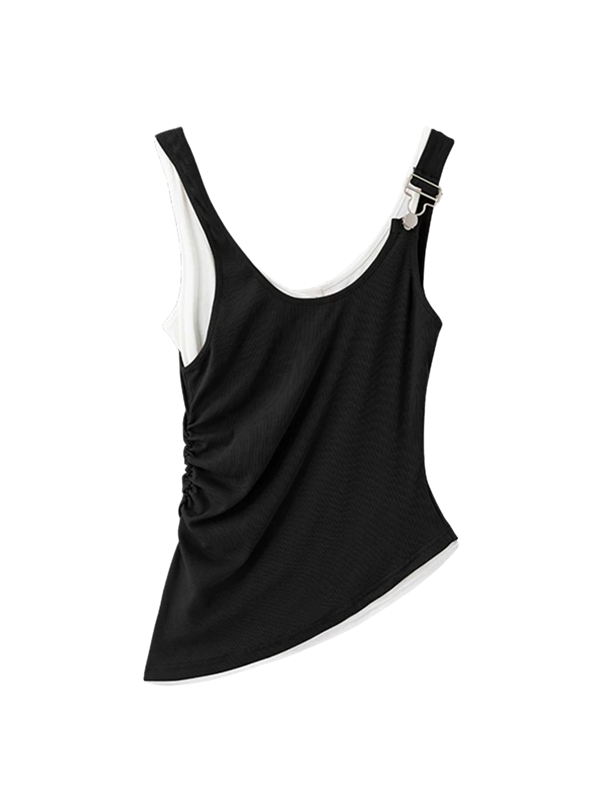 Split Decision Layered Tank – Black White