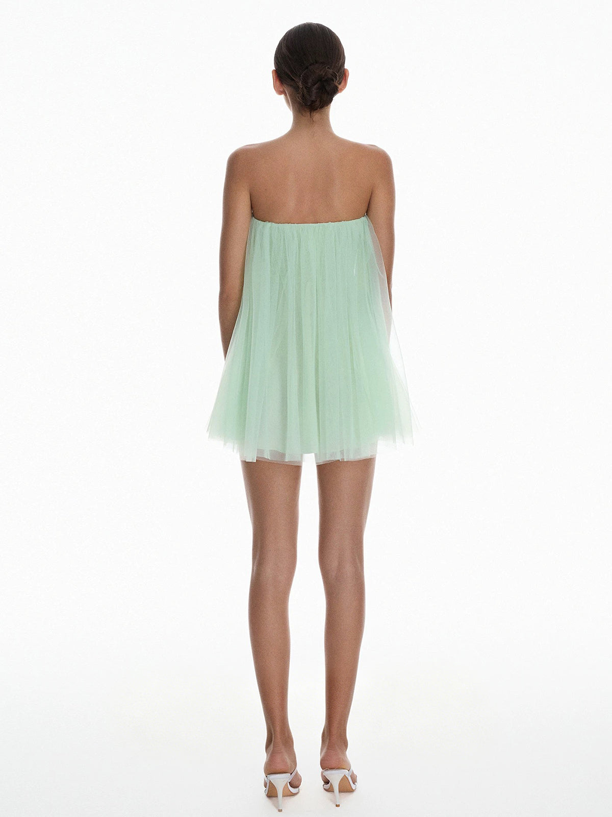 Dolled Office A-line Mesh Mini Dress - Mint