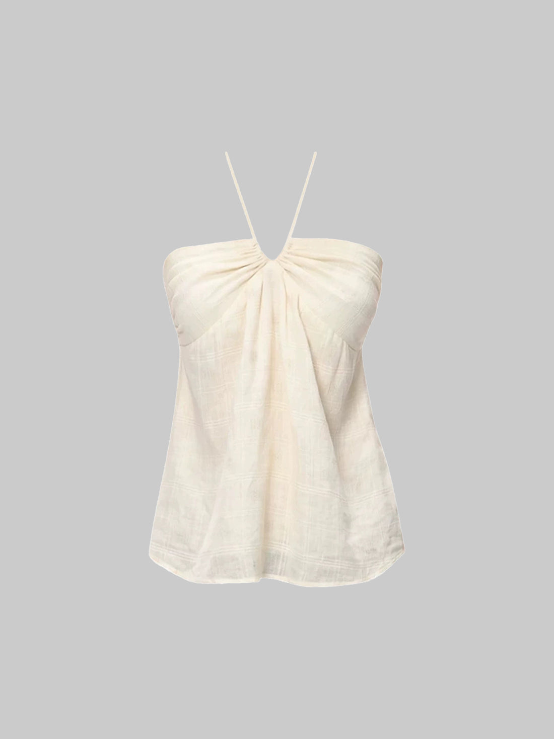 Dolled Office Halter Top - White