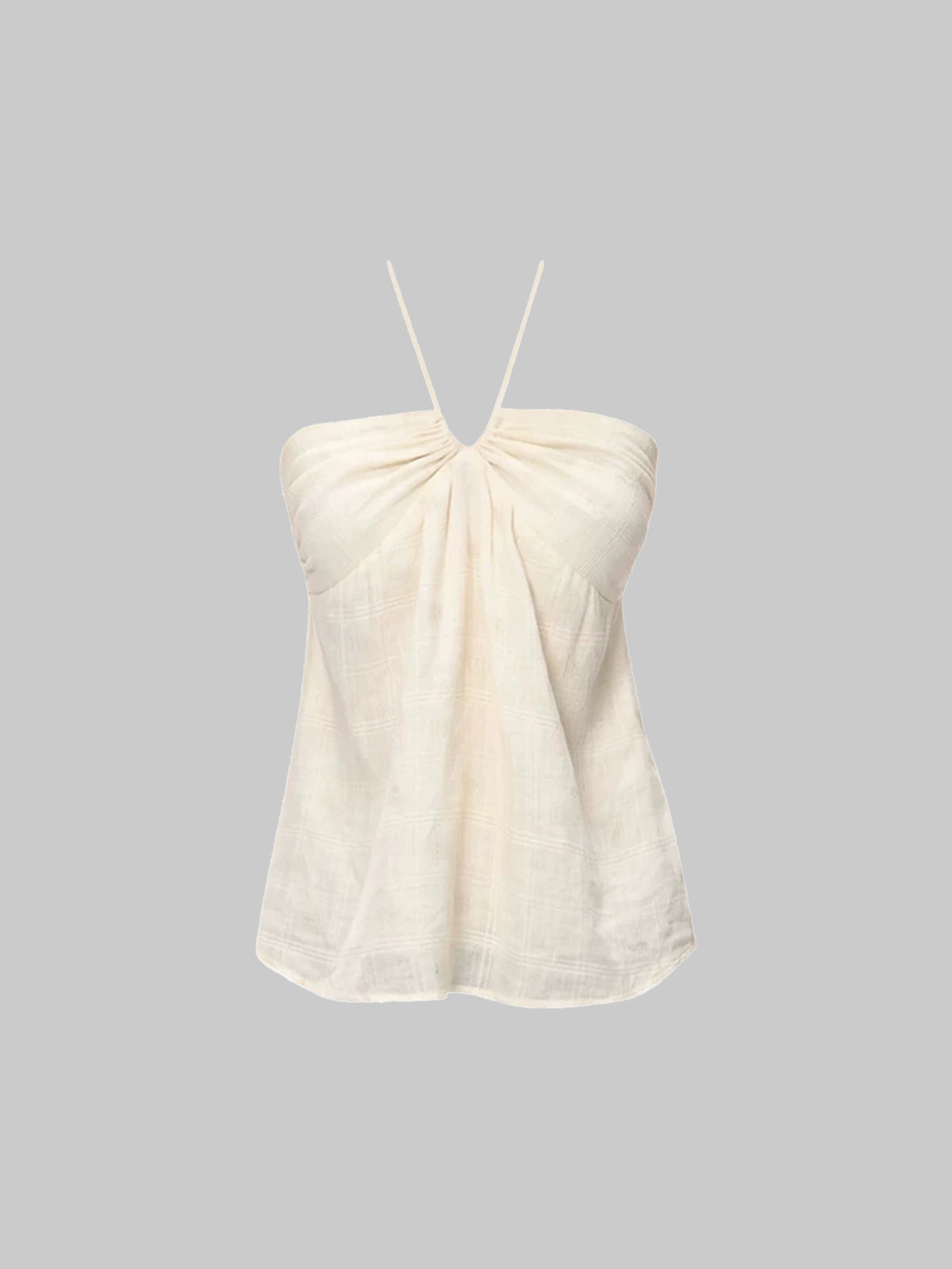Dolled Office Halter Top - White