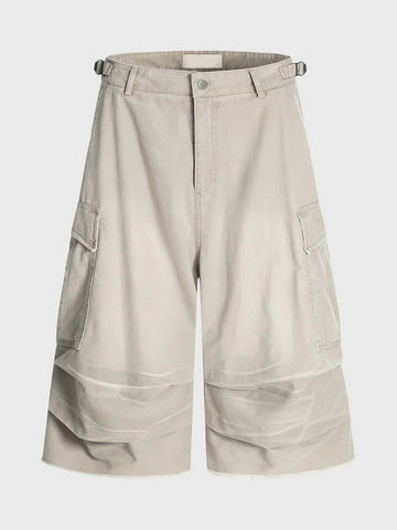 Halfway Gone Cargo Midi Pants – Sand Beige