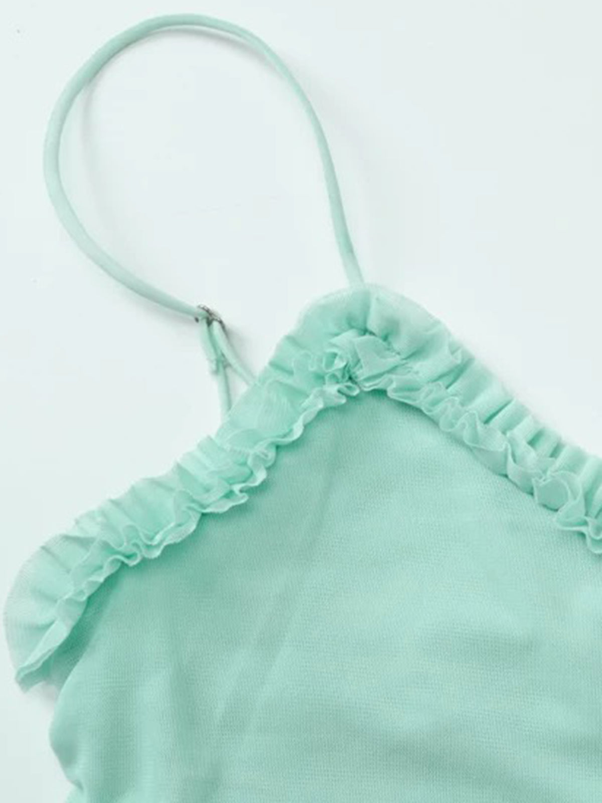 Dolled Office Skimming Mesh Mini Dress - Mint
