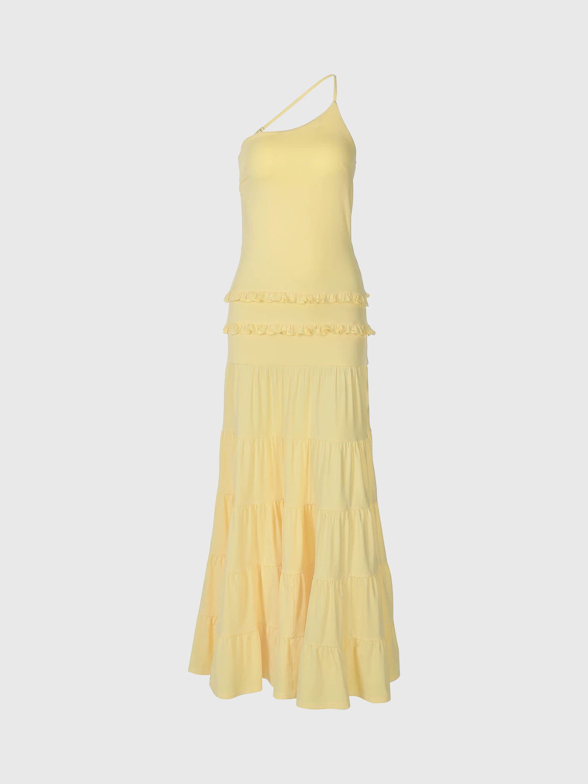 Dolled Office Waist-defining Maxi Dress - Yellow
