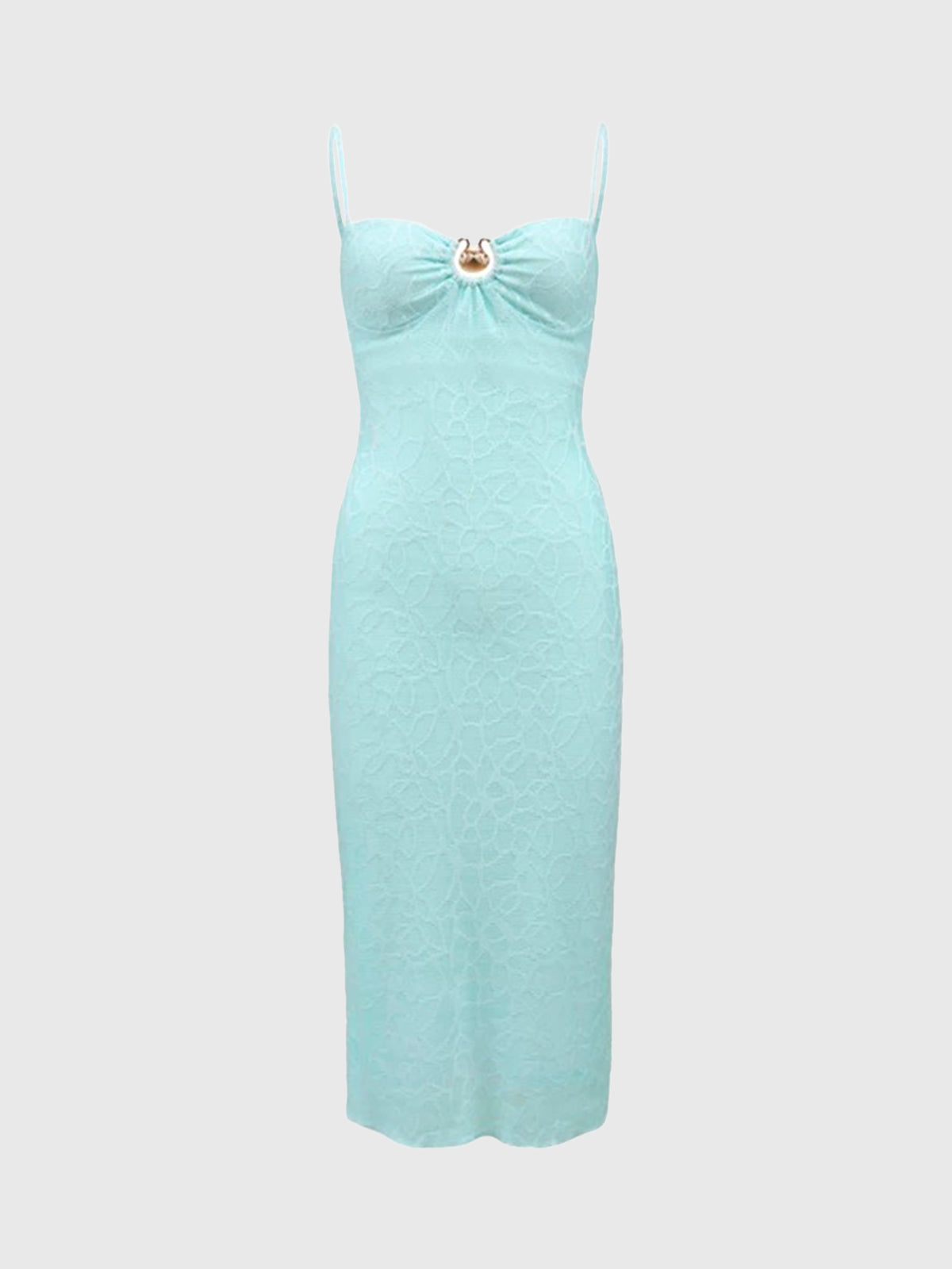 Dolled Office Skimming Maxi Dress - Aqua
