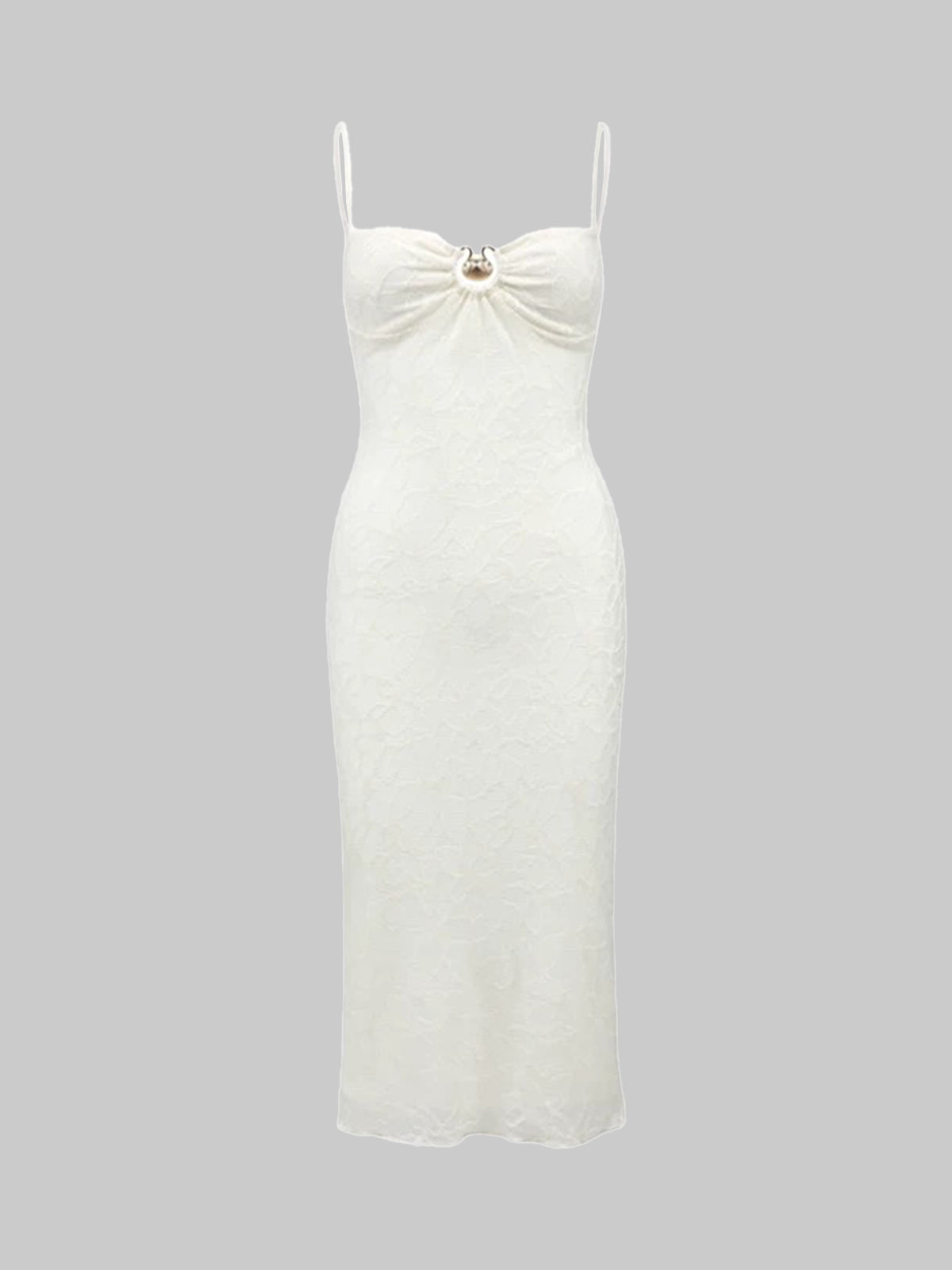 Dolled Office Skimming Maxi Dress - White