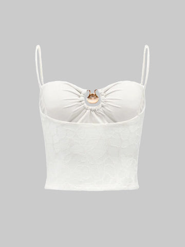 Dolled Office Skimming Cami Top - White