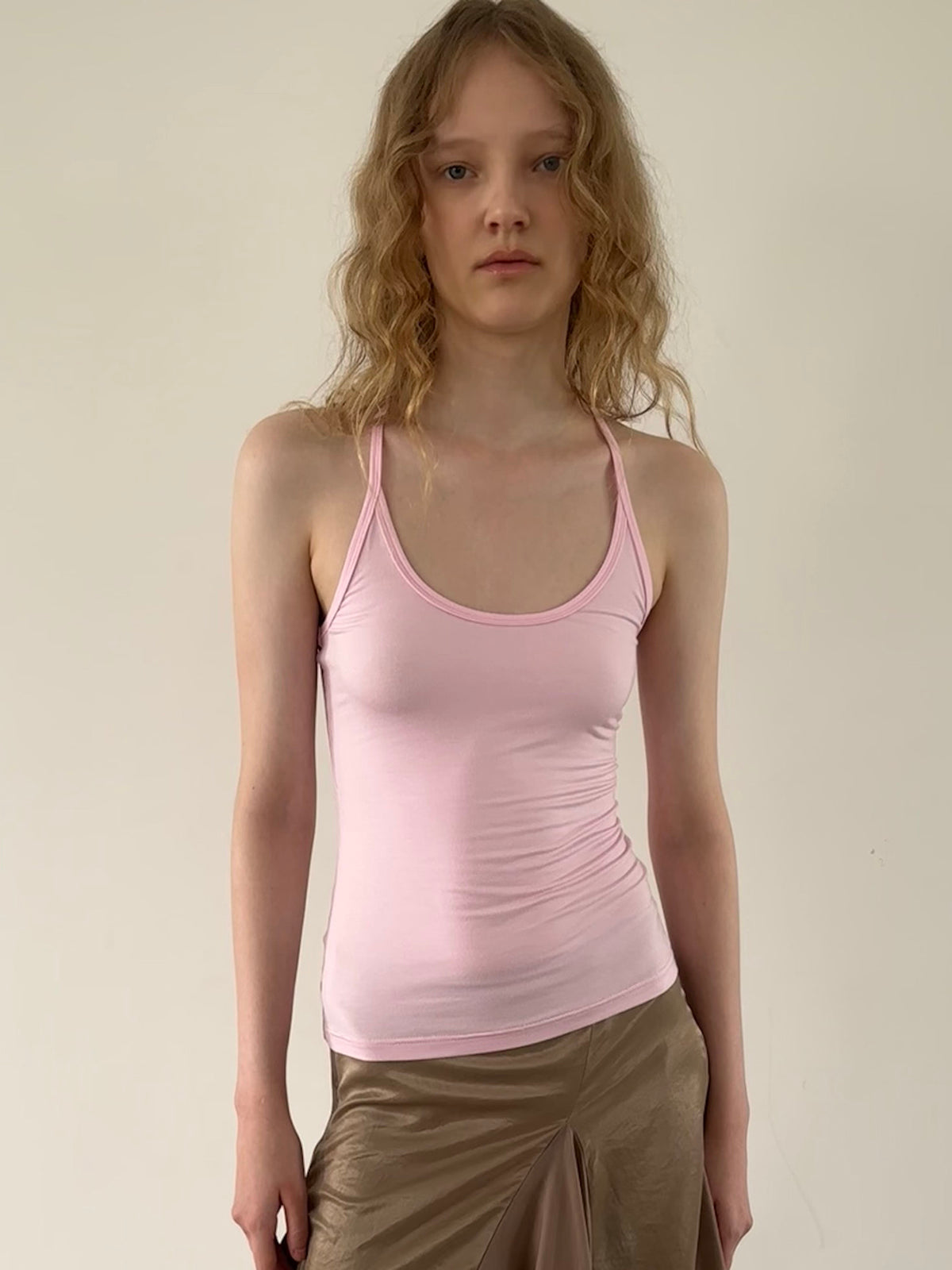Brick Lane Skimming Tank Top - Pink