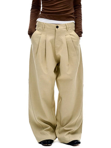 Unbothered Wide Pants – Sand Beige