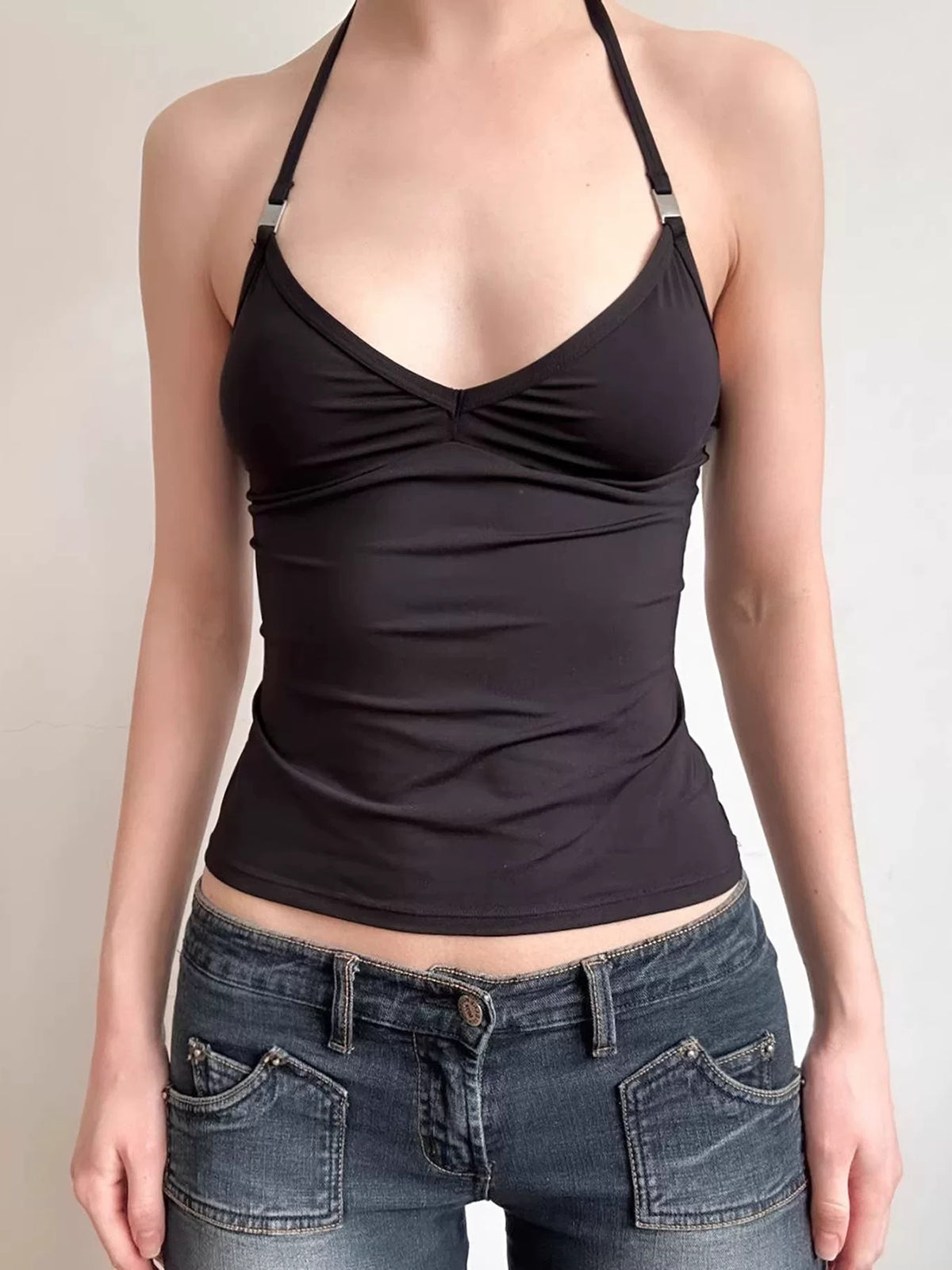 Brick Lane Halter Top - Black