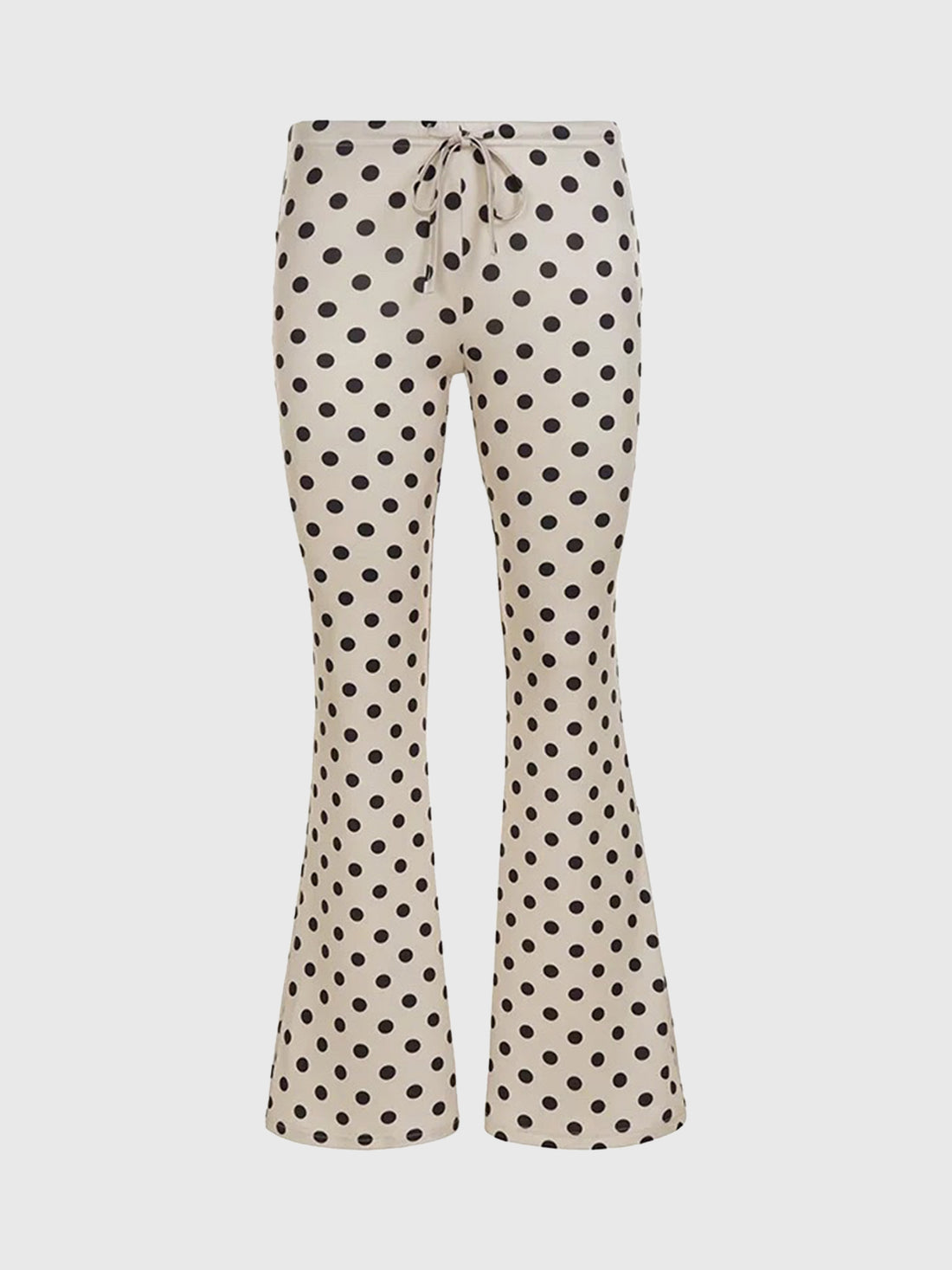 Brick Lane Flared Dot Pants - Brown