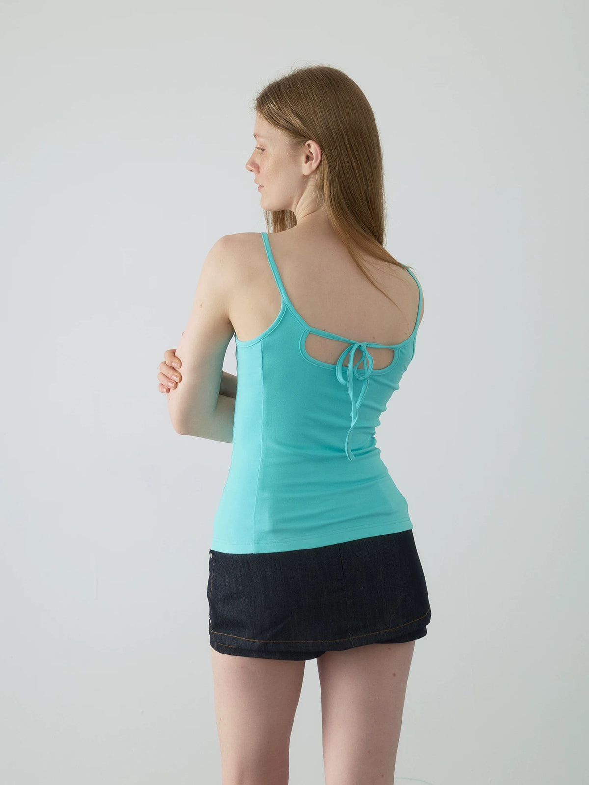 Brick Lane Skimming Cami Top - Aqua