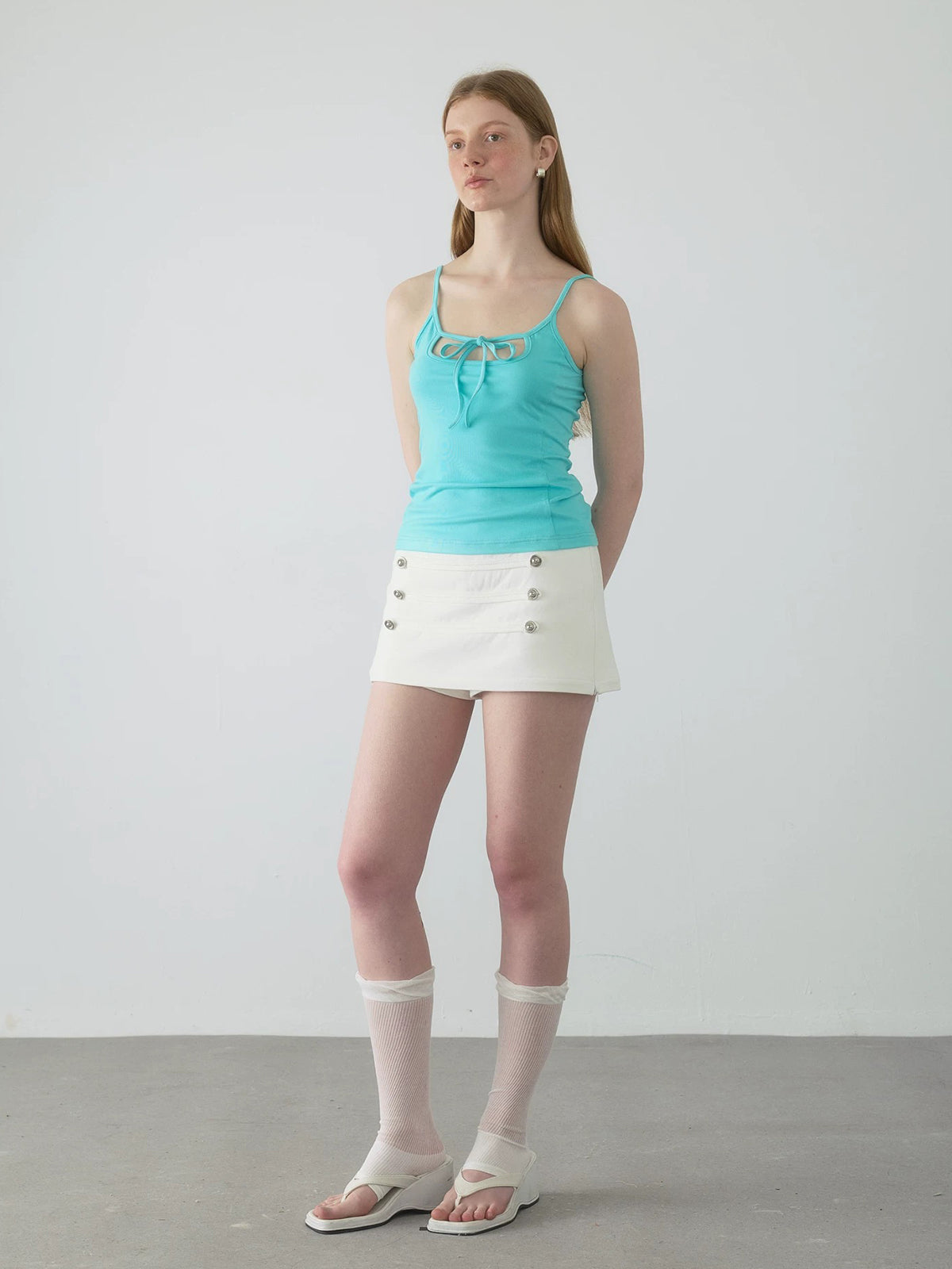 Brick Lane Skimming Cami Top - Aqua