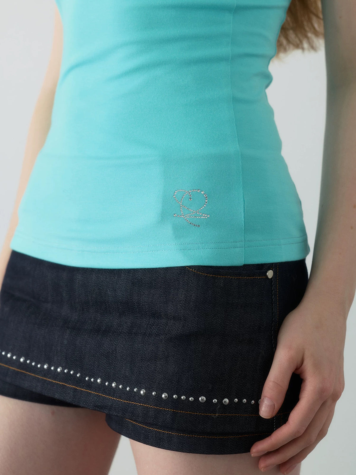 Brick Lane Skimming Cami Top - Aqua