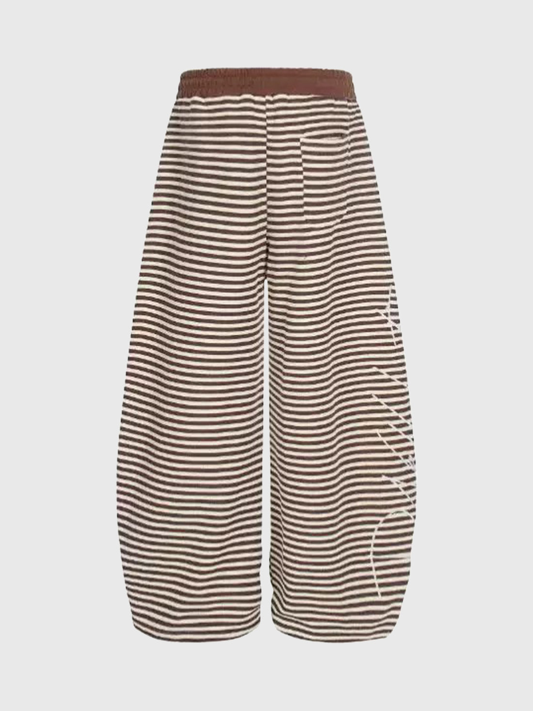 Bent Line Curve Pants – Brown Stripe