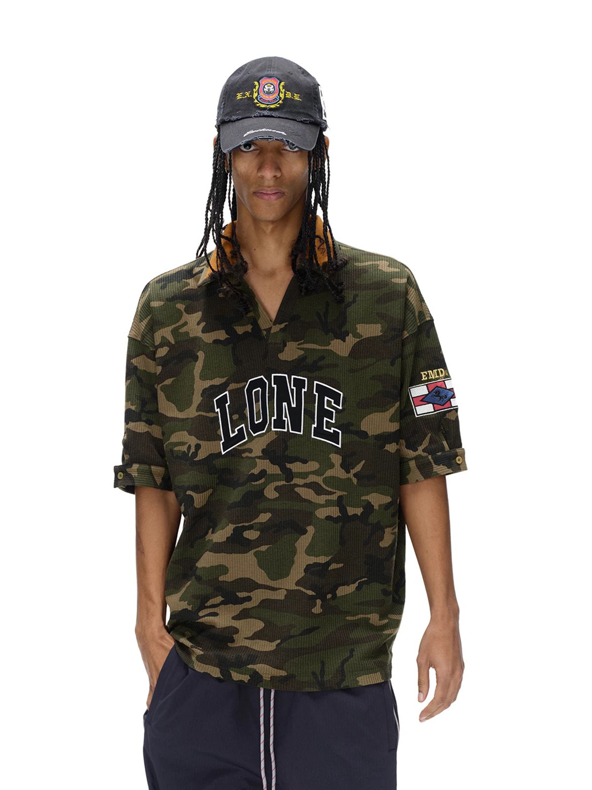 Brick Lane Baggy Camouflage Shirt - Green