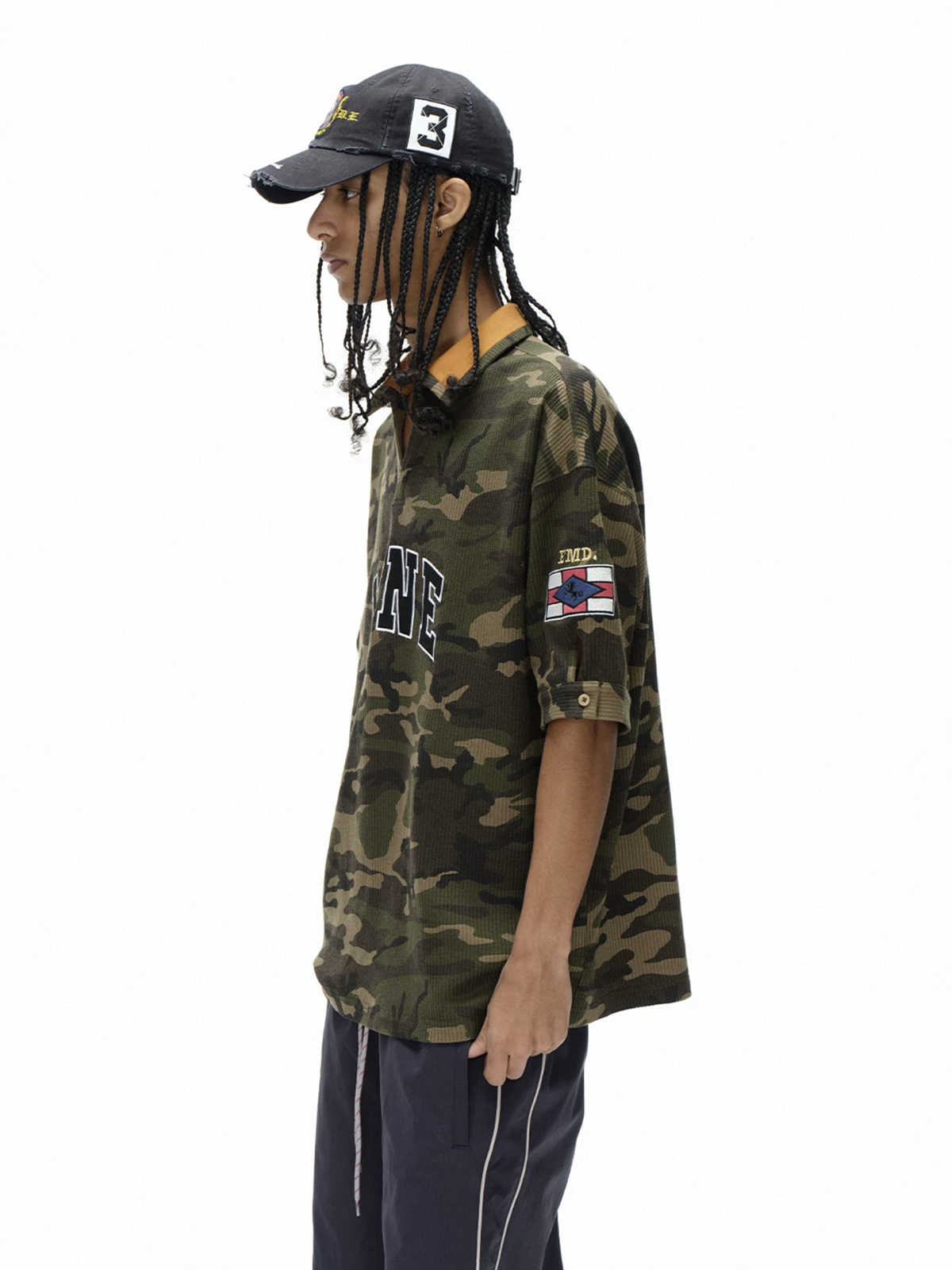 Brick Lane Baggy Camouflage Shirt - Green