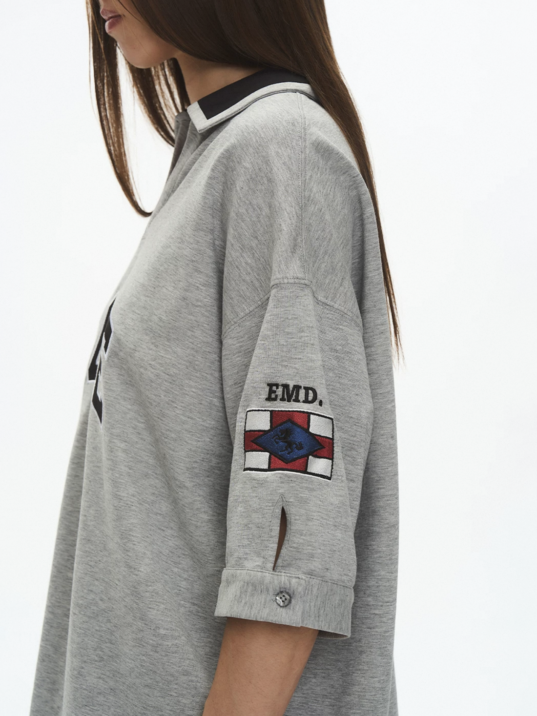 Brick Lane Baggy Letter T-Shirt - Grey