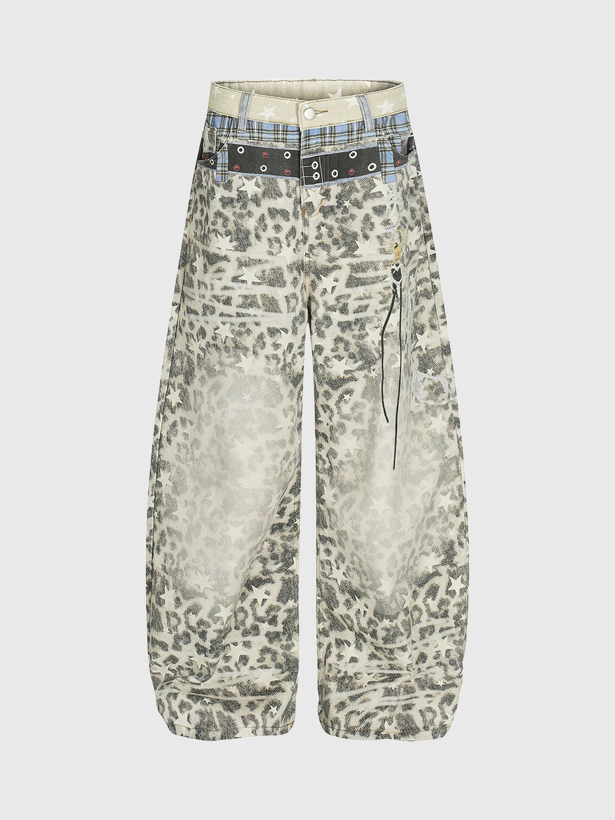 Starmarked Instinct Barrel Pants – Denim Leopard