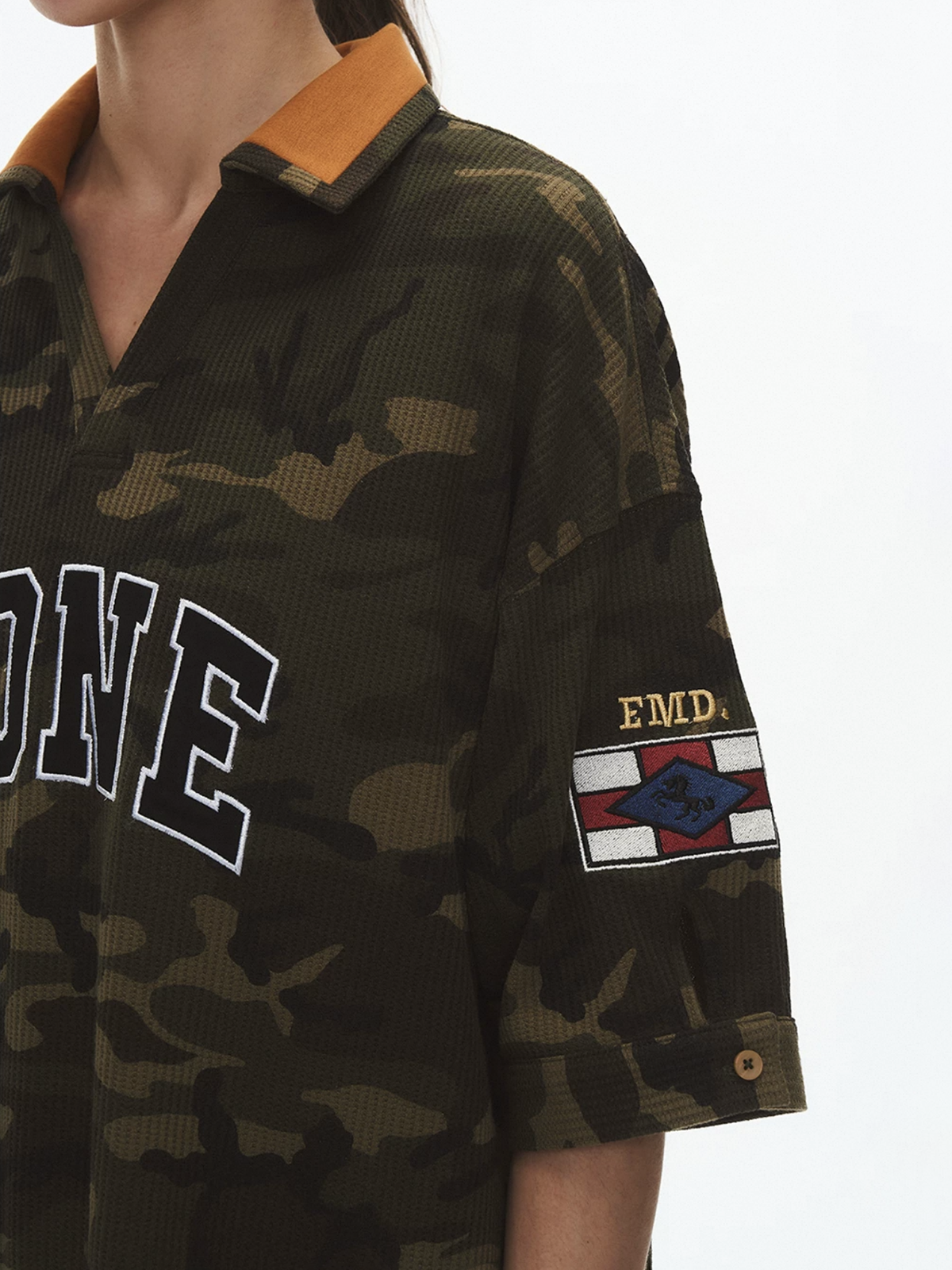 Brick Lane Baggy Camouflage Shirt - Green