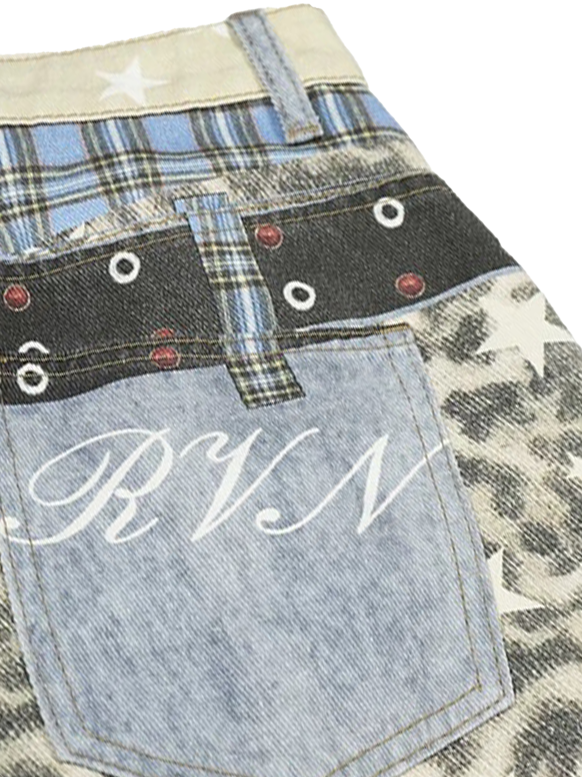 Starmarked Instinct Barrel Pants – Denim Leopard