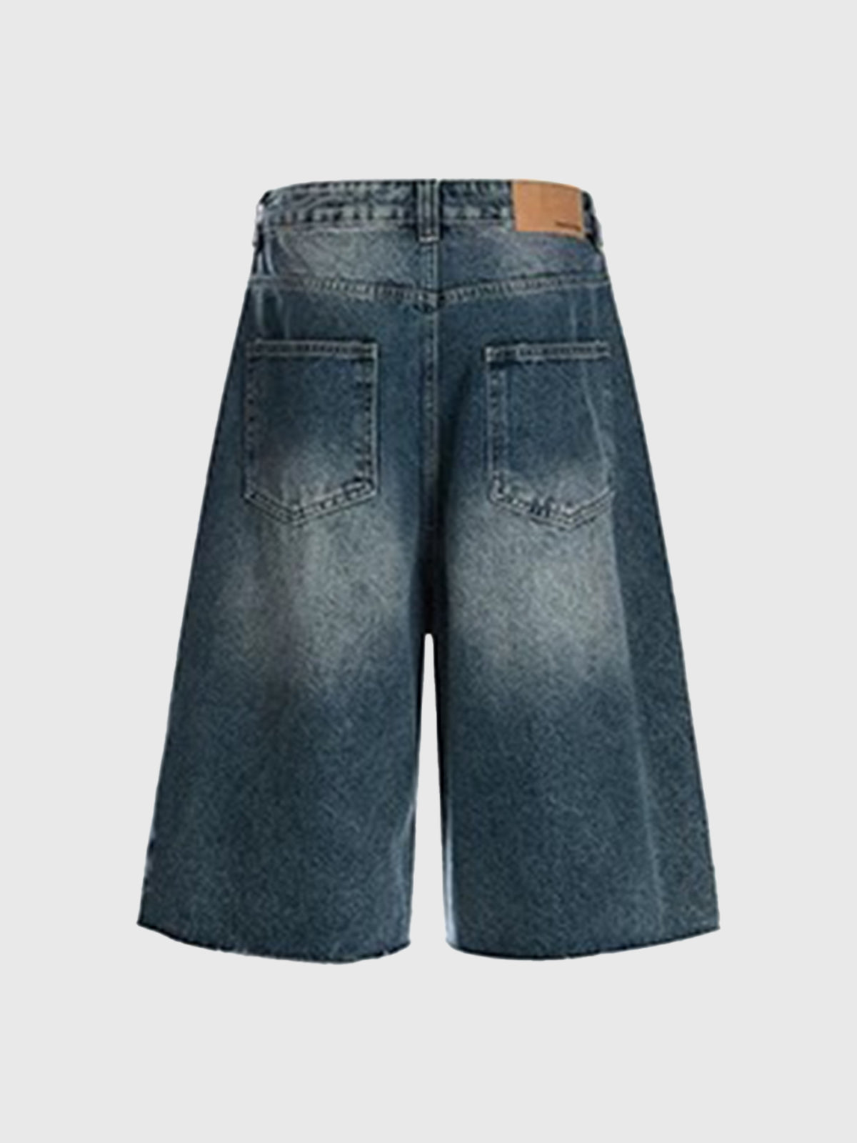 Brick Lane Wide-leg Pearl Jorts - Blue