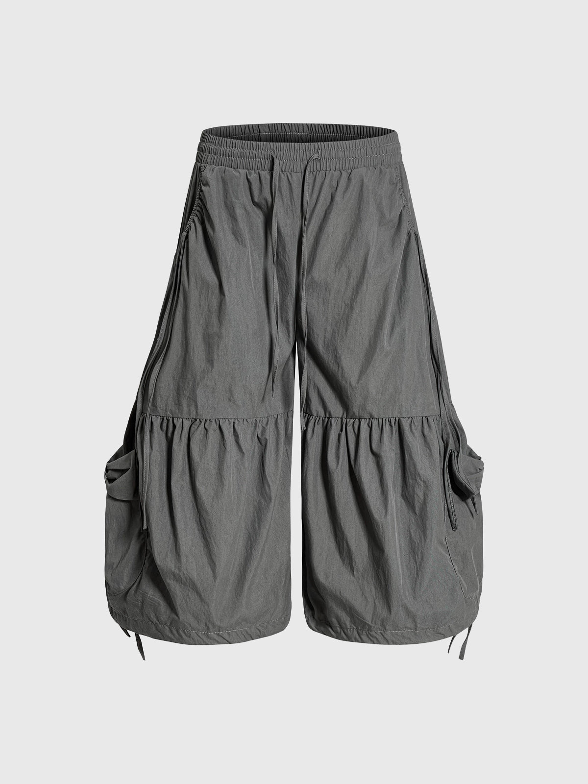 Brick Lane Wide-leg Bow Cargo Pants - Black