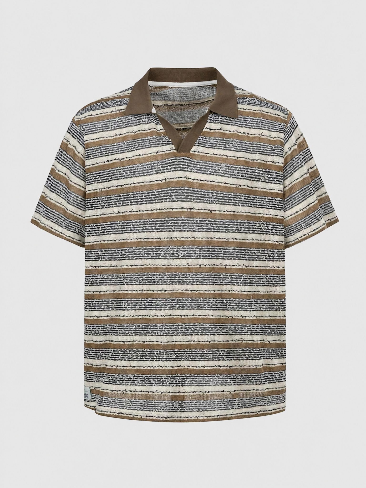 Brick Lane Baggy Polo - Brown